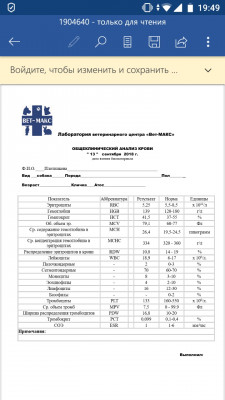 Пока только один пришёл анализ,пока ни чего криминального вроде нету.