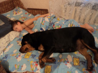Вот тут сыну 8 лет....а сейчас ему 14....Большую часть своей жизни он с ней!!!!